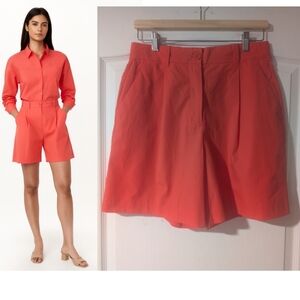 NWT Frank And Oak | The Amelia Poplin Balloon Short in vibrant red